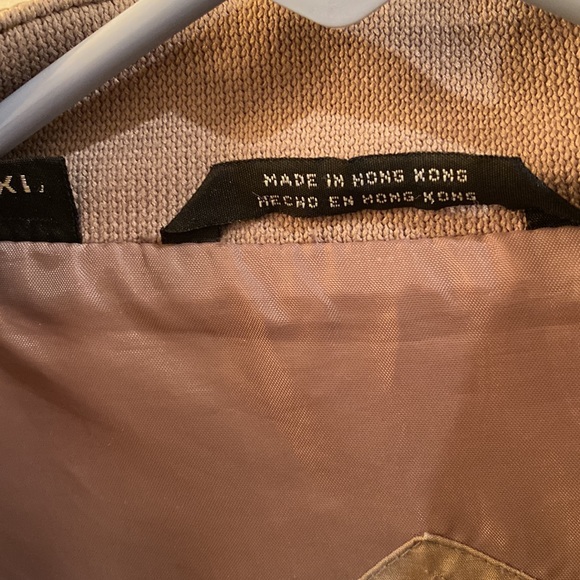 Vintage 80s Beige Members Only Jacket SZ XL made in Hong Kong - Picture 4 of 8